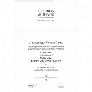 Leistungswettbewerb gewinner ist Vincenzo Caruso